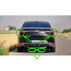 چراغ عقب روی گلگیر سمت چپ و راست آریزو 6